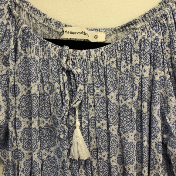 THE IMPECCABLE PIG - Blue and White Flowery Dress - Picture 7 of 7